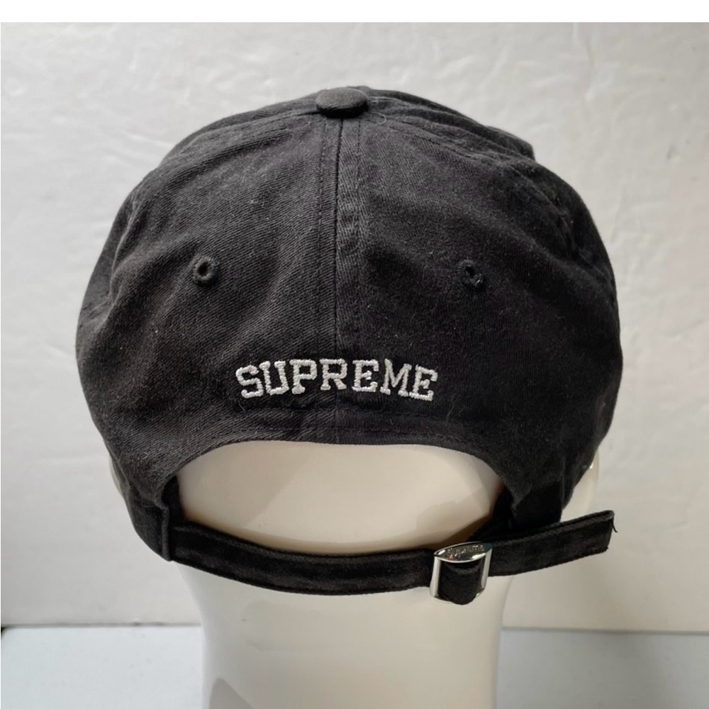 Supreme Adjustable Mens New York License Plate Black 6 Panel Hat